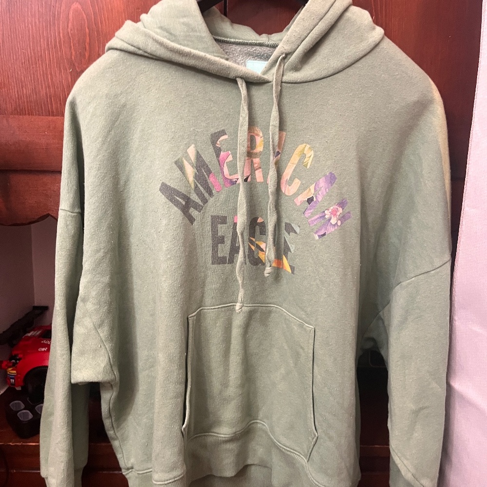 AE x Naito Green oversized hoodie